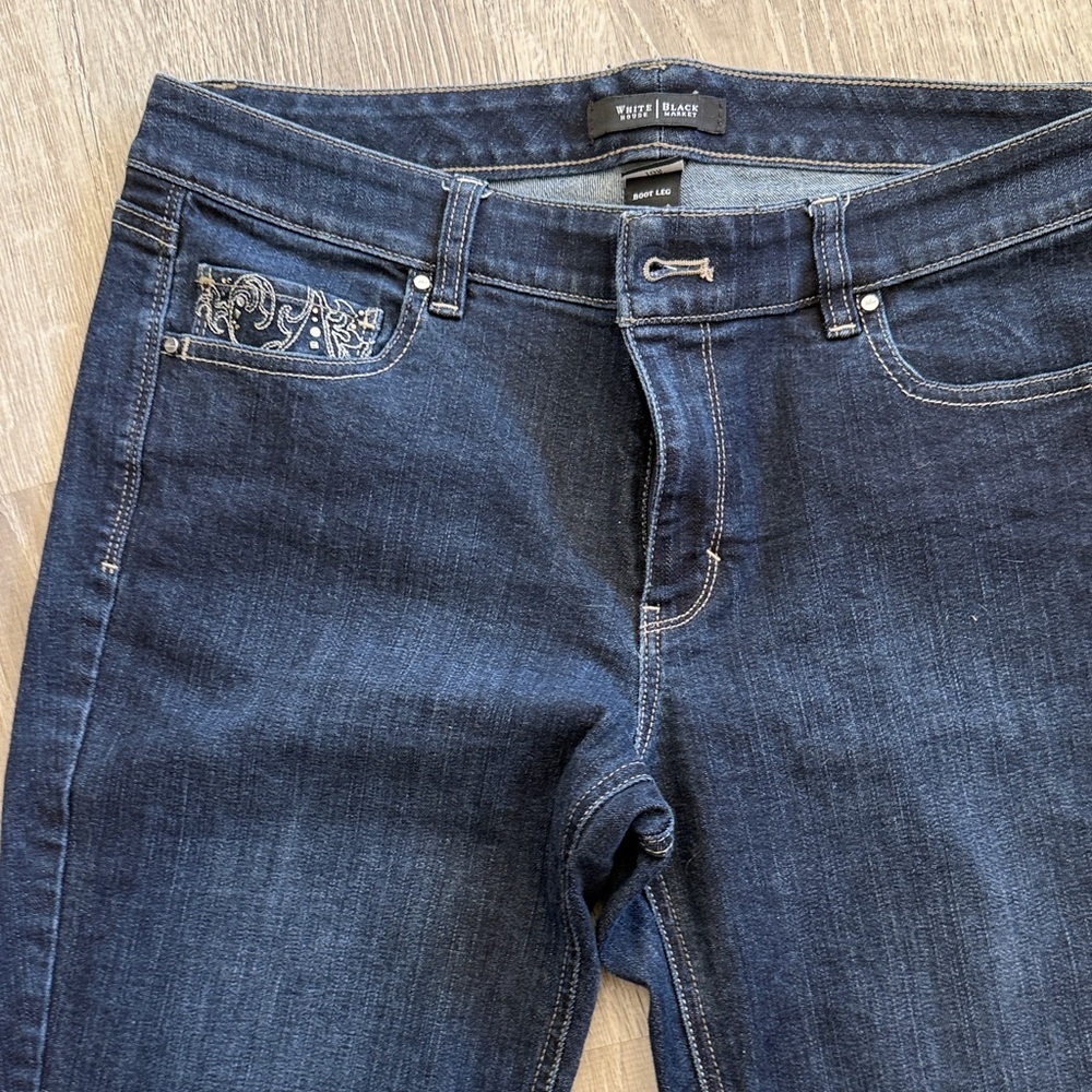 White House Black Market Dark Blue Boot Cut Jeans